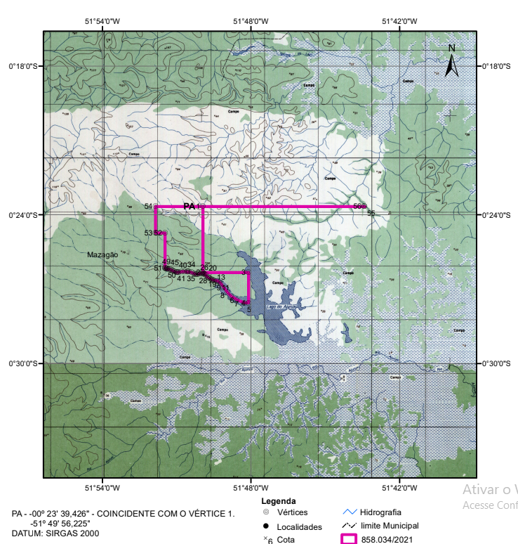 JAZIDA MINERIO DE  FERRO E MANGANÊS