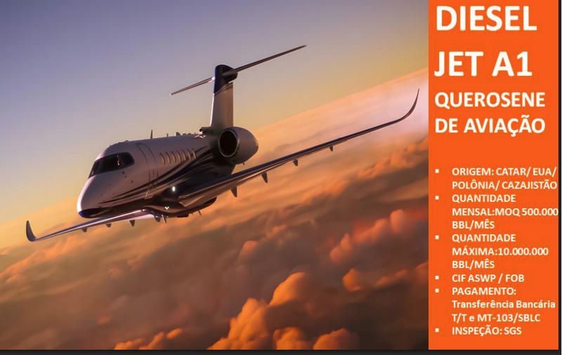 JET A1 (QUEROSENE DE AVIAÇÃO) – (CIF ASWP / FOB)
