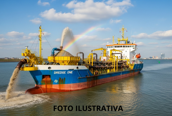 NAVIO DRAGA 500 M3,  VENDA  BRASIL
