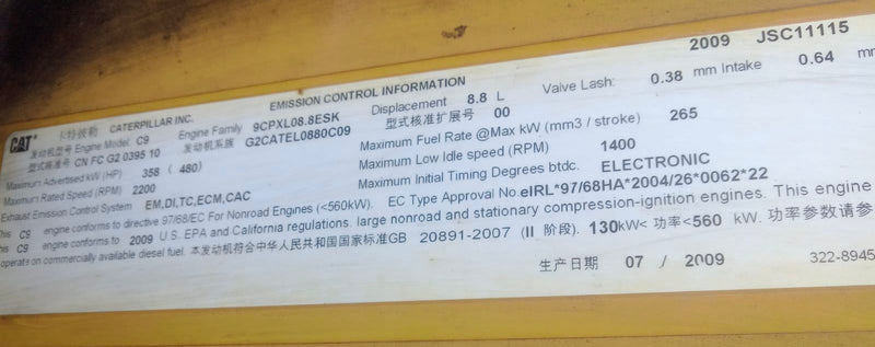 MOTOR CATERPILLAR C9