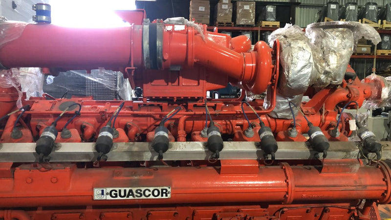 GRUPO GERADOR GUASCOR A GÁS 1177 KVA / 2001