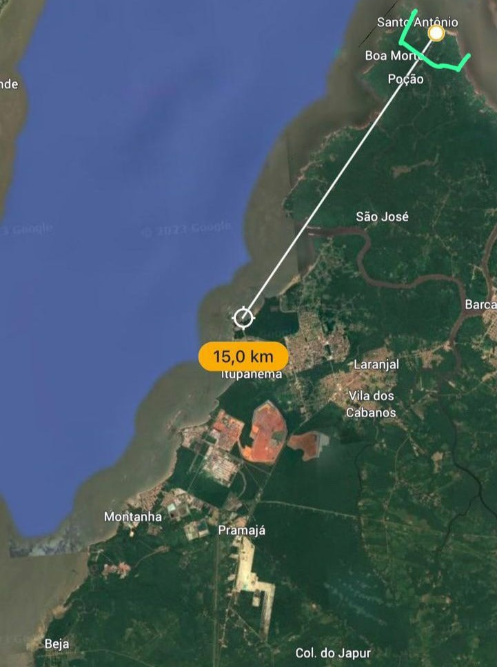 TERRENO 9.450.000 M2, COM FRENTE PARA RIO,  BARCARENA -  PARÁ