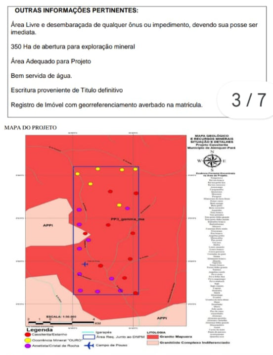 NIÓBIO 11.OOO Ha , ÁREA DISPONIVEL, PARÁ