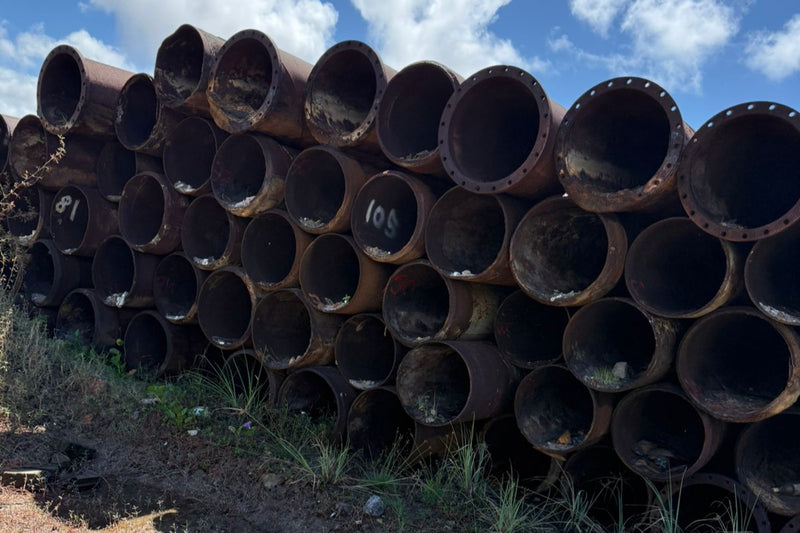 TUBOS DE AÇO 600MM X 15,9 MM USADOS