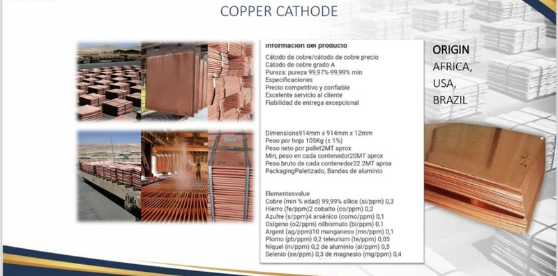 COBRE  CÁTODO DE COBRE  99,97%