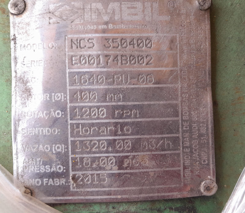 BOMBA D´ÁGUA CENTRÍFUGA KIMBIL NCS 350400